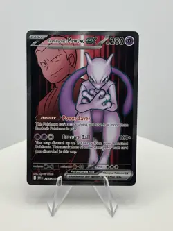 Pokemon TCG Team Rockets Mewtwo EX 213/182 Full Art Destined Rivals English - Image 1