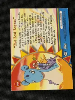 OR1 The Lost Lapras Pokemon Topps Series 3 Orange Islands Card Blue Label LP - Image 2