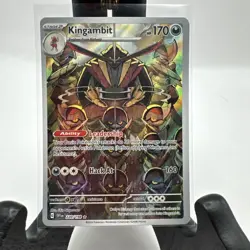 Kingambit 220/198 Pokemon Scarlet & Violet Illustration Rare Full Art Holo NM - Image 1