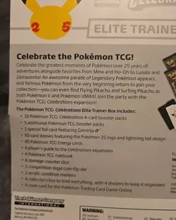 2021 Pokemon 25th Anniversary Celebrations Elite Trainer Box. Case Included. - Image 5