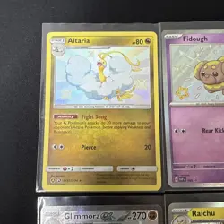 Shiny Pokemon Lot of 6 Cards NM English two Full Art, Fidough, Raichu, Altaria - Image 2