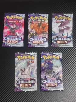 Pokemon Chilling Reign Booster Pack Complete Art Set - Image 1