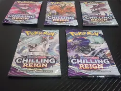 Pokemon Chilling Reign Booster Pack Complete Art Set - Image 2