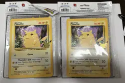 Lot of (2) Pokemon TCG 25th Anniversary First Partner Binder Jumbo Pikachu - Image 3