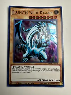 YuGiOh Blue-Eyes White Dragon KACB-EN001 Ultra Rare Limited Edition - MP - Image 1