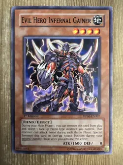 Evil Hero Infernal Gainer - GLAS-EN004 - Rare - 1st Edition x1 - Lightly Played - Image 1