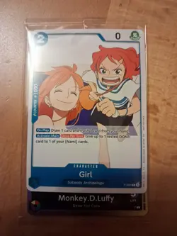Girl P-096 One Piece OP14 Release Participation Promo English Card & Luffy card - Image 1