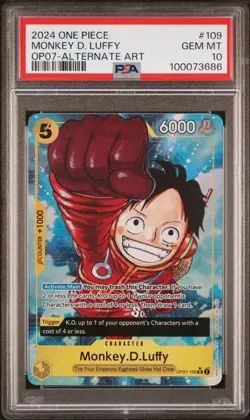 2024 One Piece 500 Years in the Future OP07 Monkey.D.Luffy ALT ART PSA 10 - Image 1