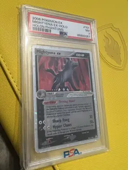 PSA 7 Mightyena EX Holo Card EX Holon Phantoms 101/110 Pokemon - Image 1