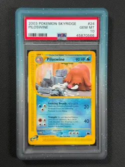 PSA 10 Piloswine 24/144 NON HOLO Pokemon Card WOTC Skyridge Non Holo GEM MINT - Image 1