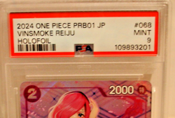 One Piece Vinsmoke Reiju 2024 Game Card Holo Foil OPO6-068 JPN PSA 9 - Image 2