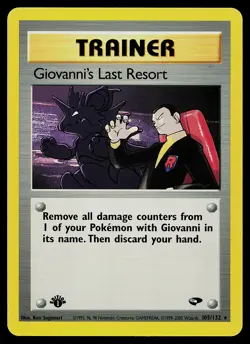 Pokemon Card - Giovanni's Last Resort Gym Challenge 105/132 Rare 1st Edition - Image 1