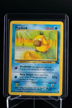 Psyduck 53/62 Fossil Pokemon Card Vintage NM - Image 1