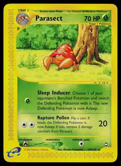 Pokemon Card - Parasect Aquapolis 27/147 Rare - Image 1