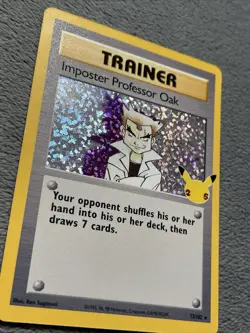 Imposter Professor Oak 73/102 Rare texture Holo Pokemon Card Celebrations - Image 4