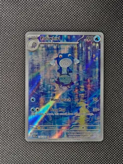 Pokemon TCG Poliwhirl 176/165 Rare 151 Full Art Scarlet Violet Holo Water Card - Image 1