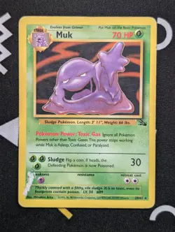 Muk 28/62 Regular Rare Unlimited Fossil 1999 Pokemon TCG Card WoTC DMG - Image 1