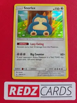 Snorlax 158/214 [Holo] Rare Unbroken Bonds Pokemon Card NM - Image 1