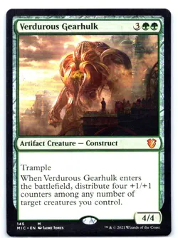 #145 Verdurous Gearhulk Commander: Innistrad: Midnight Hunt Mythic - Image 1