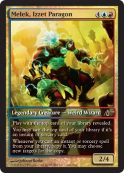 Moderate Play, English MTG Foil Melek, Izzet Paragon - Game Day Promo Unique & M - Image 1