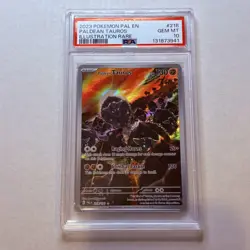 Paldean Tauros Illustration Rare S&V: Paldea Evolved #218 PSA 10 Gem Mint - Image 1