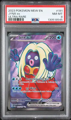 2023 POKEMON MEW EN-151 ULTRA RARE #191 JYNX EX PSA 8 - Image 1