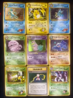 Pokemon TCG Japanese Vintage Gym Heroes/Team Rocket Holo Lot(9) -NM-MT - Image 1