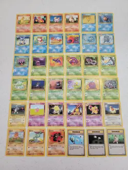 Vintage Pokemon Card Lot of 36 - Base Set Jungle Fossil WOTC 1999 LP/NM - Image 1