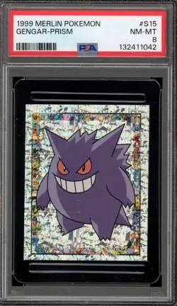 Pokemon Gengar Merlin Prism #S15 PSA 8 - Image 1