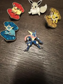 Pokemon Pin Lot Of 5 Official Licensed Pins from TCG Product Evee, Greninja - Image 2