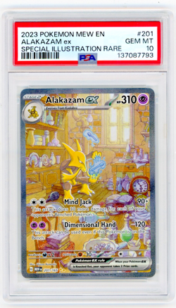 2023 Pokemon 151 Alakazam ex 201/165 Special Illustration Rare PSA 10 - Image 1