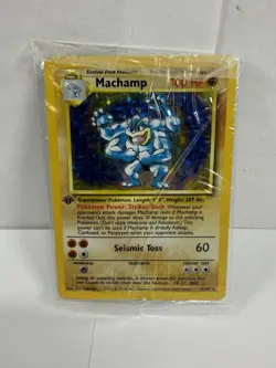 Pokemon Machamp 8/102 Base Set 1st Edition Holo NEW FACTORY SEALED! - Image 1