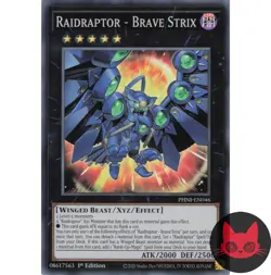 Yugioh Raidraptor - Brave Strix PHNI-EN046 Super Rare 1st Edition NM - Image 1