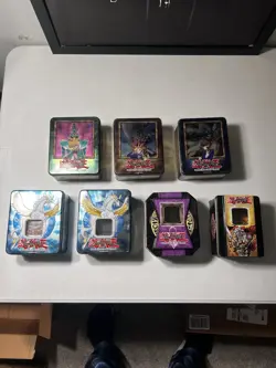 Vintage Yugioh Card Tin Lot Lot of 7 (Jinzo Buster Blader) - Image 1