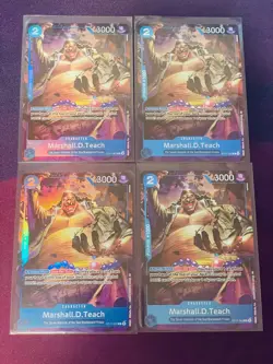 One Piece Marshall.D.Teach (Seven Warlords of the Sea Binder Set) Playset(x4) NM - Image 1