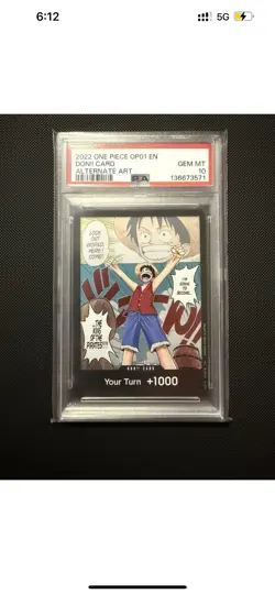 2022 ONE PIECE OP01 - ROMANCE DAWN ALTERNATE ART DON!! CARD - PSA 10 - Image 1
