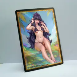 HEX MANIAC Waifu Anime Card LIMITED 1/1 Custom TCG Holo T12980 - Image 2