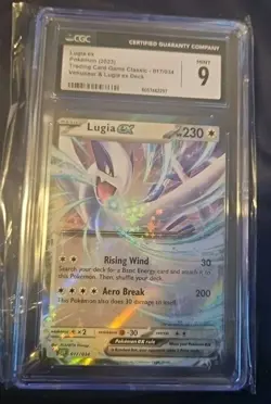 Pokemon TCG Lugia EX Holo Trading Card 017/034 CGC 9 - Image 1