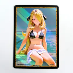 CYNTHIA Waifu Anime Card LIMITED 1/1 Custom TCG Holo Goddess Story ACG T13037 - Image 1