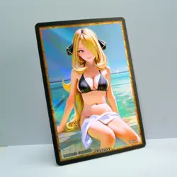 CYNTHIA Waifu Anime Card LIMITED 1/1 Custom TCG Holo Goddess Story ACG T13037 - Image 2