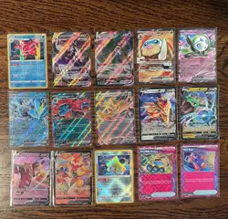 Pokemon TCG - Random LOT of 15 Cards (Various Sets) - Promo, ex, Vmax, V - NM - Image 1