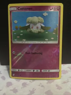 REVERSE HOLO Cottonee 143/236 NM Asako Ito Crocheted Unified Minds Pokemon Card - Image 1