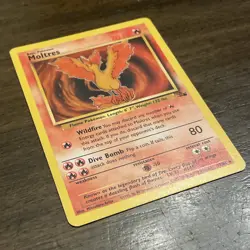 Pokemon TCG Moltres Fossil Card 27/62 Regular Non-Holo Unlimited Rare - Image 2