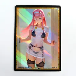ZERO TWO Waifu Anime Card LIMITED 1/1 Custom TCG Holo Goddess Story ACG T12997 - Image 1