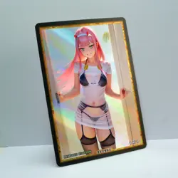 ZERO TWO Waifu Anime Card LIMITED 1/1 Custom TCG Holo Goddess Story ACG T12997 - Image 2