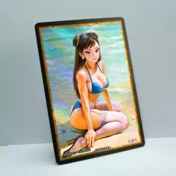 CHUN LI Waifu Anime Card LIMITED 1/1 Custom TCG Holo Goddess Story ACG T13036 - Image 2