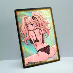 ENOSHIMA JUNKO Waifu Anime Card LIMITED 1/1 Custom TCG Holo T12970 - Image 2