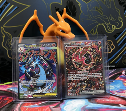 Pokemon Mega Charizard X ex UPC Promo Cards With Playing Mat, Sleeves, Coin, ETC - Image 1