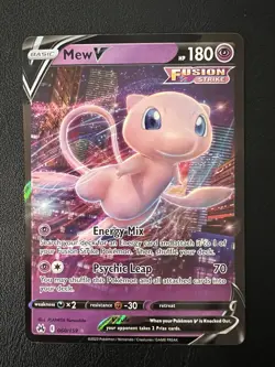 Mew V - 060/159 - Pokemon Crown Zenith Sword & Shield Ultra Rare Card NM - Image 1