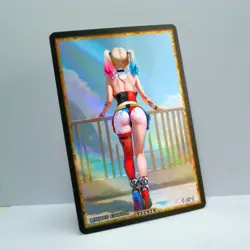 HARLEY QUINN Waifu Anime Card LIMITED 1/1 Custom TCG Holo T12974 - Image 2